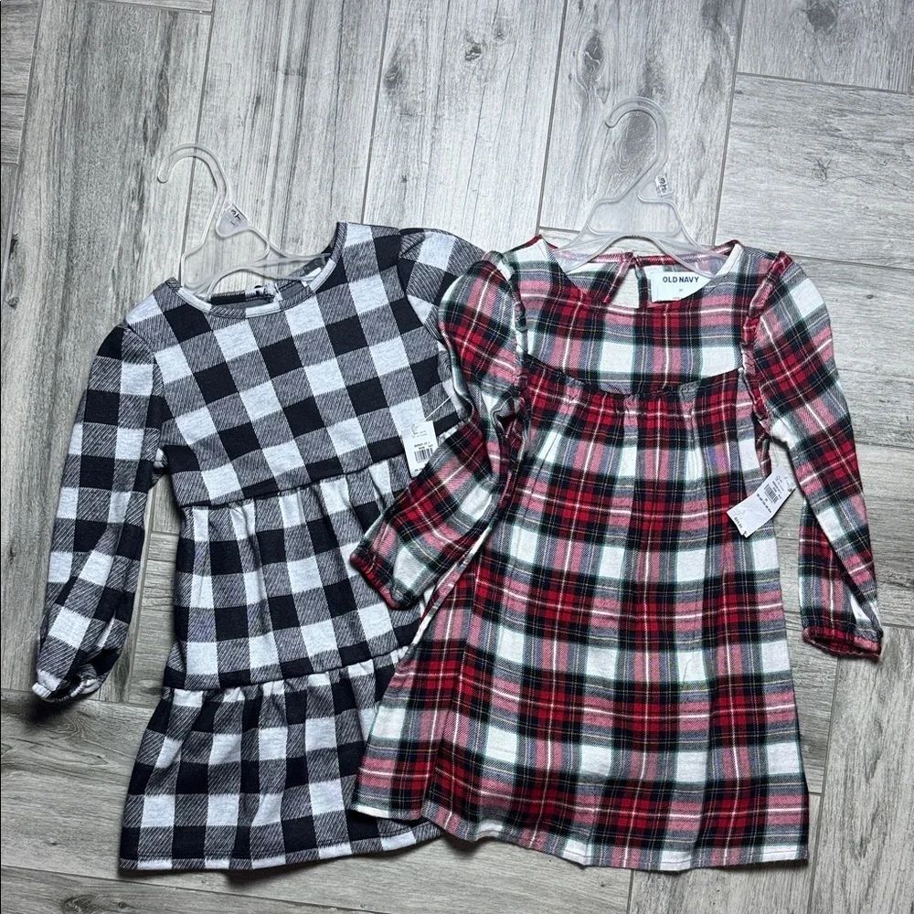 Old Navy Kids Plaid Dress Set of Two Size 3T